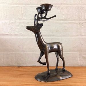 Modern Deer Double Candlestick Holder